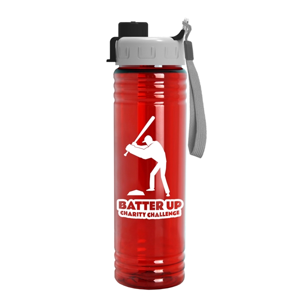 24 oz. Slim Fit Water Bottle with Quick Snap Lid - 24 oz. Slim Fit Water Bottle with Quick Snap Lid - Image 5 of 7