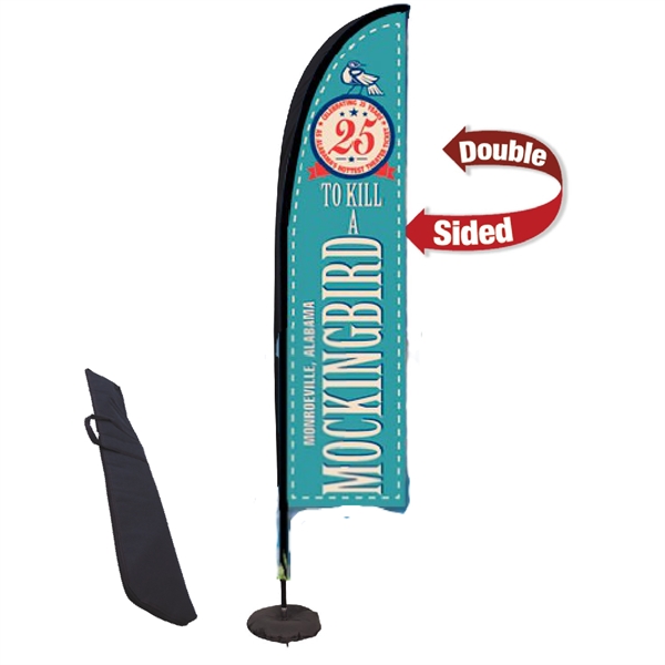 13' Premium Razor Sail Sign, 2-Sided, Ground Spike - 13' Premium Razor Sail Sign, 2-Sided, Ground Spike - Image 0 of 0