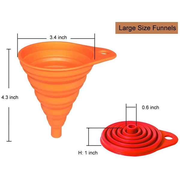 Silicone collapsable funnels kitchen - Silicone collapsable funnels kitchen - Image 2 of 4