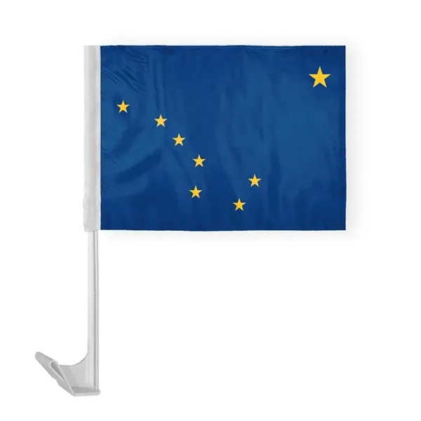 12"x16" & 10.5''x15'' Alaska Car Flags - 12"x16" & 10.5''x15'' Alaska Car Flags - Image 0 of 1