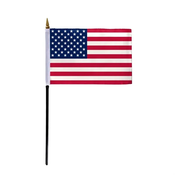 USA Printed Stick Flags - 4" x 6" - USA Printed Stick Flags - 4" x 6" - Image 1 of 2