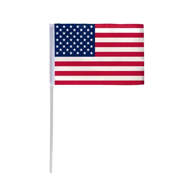 USA Printed Plastic Stick Flags - 4" x 6" - USA Printed Plastic Stick Flags - 4" x 6" - Image 0 of 0