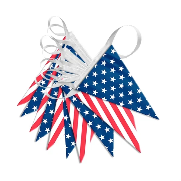 US Pennant Streamers 12" x 18"  5 Mil Plastic - US Pennant Streamers 12" x 18"  5 Mil Plastic - Image 1 of 1