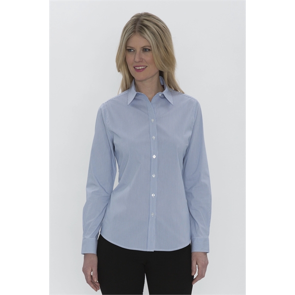 COAL HARBOUR® MINI STRIPE STRETCH WOVEN LADIES' SHIRT - COAL HARBOUR® MINI STRIPE STRETCH WOVEN LADIES' SHIRT - Image 4 of 5