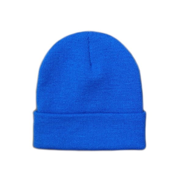 Colorful Cuffed Knitted Acrylic Beanie - Colorful Cuffed Knitted Acrylic Beanie - Image 2 of 5