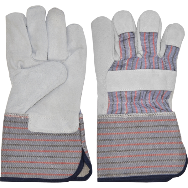 Split Leather Cowhide Gloves with Safety Cuff - Split Leather Cowhide Gloves with Safety Cuff - Image 3 of 5