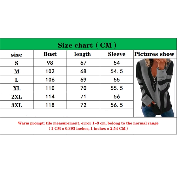 Long Sleeve Zipper V Neck Printed Tops T-Shirts - Long Sleeve Zipper V Neck Printed Tops T-Shirts - Image 4 of 4