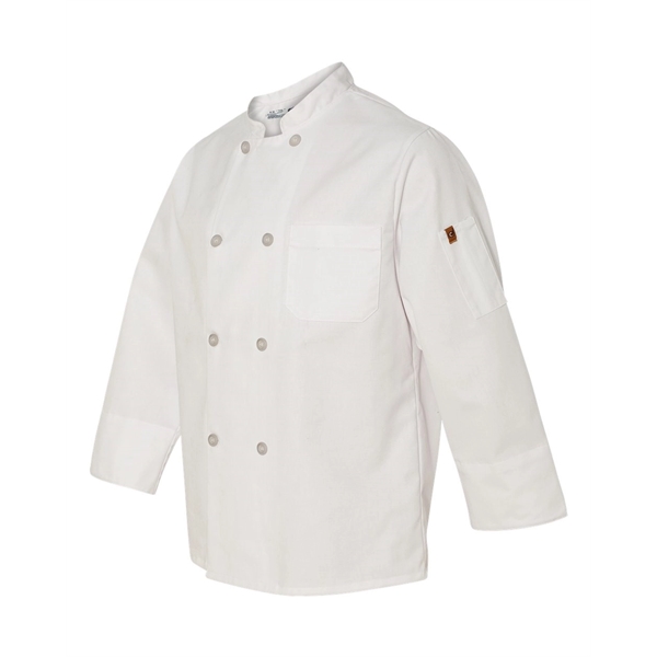 Chef Designs Button Chef Coat with Thermometer Pocket - Chef Designs Button Chef Coat with Thermometer Pocket - Image 3 of 3