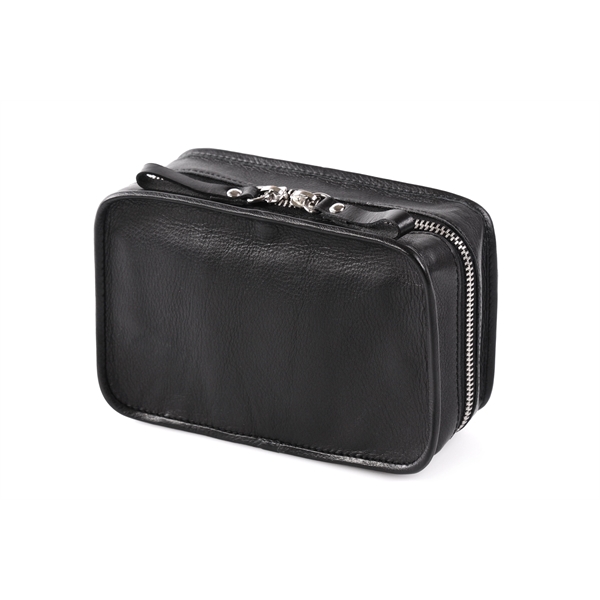 Handmade Calf Leather Carryall Tech Kit - Onyx - Handmade Calf Leather Carryall Tech Kit - Onyx - Image 0 of 10