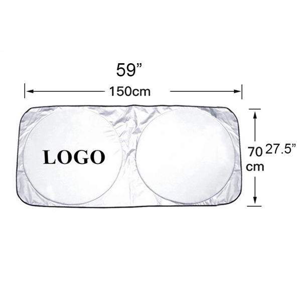 Car Windshield Sun Shade with Storage Pouch - Car Windshield Sun Shade with Storage Pouch - Image 0 of 3