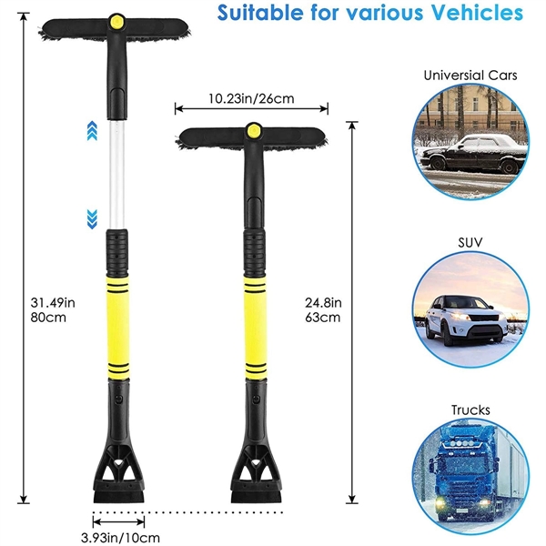 2 in 1 Extendable Ice Scraper - 2 in 1 Extendable Ice Scraper - Image 1 of 6