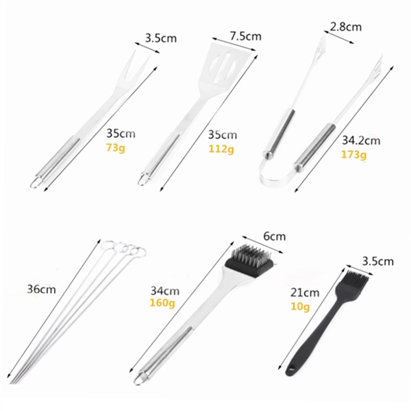 BBQ Grill Accessories 9 PCS Stainless Steel Grilling Tools - BBQ Grill Accessories 9 PCS Stainless Steel Grilling Tools - Image 1 of 3