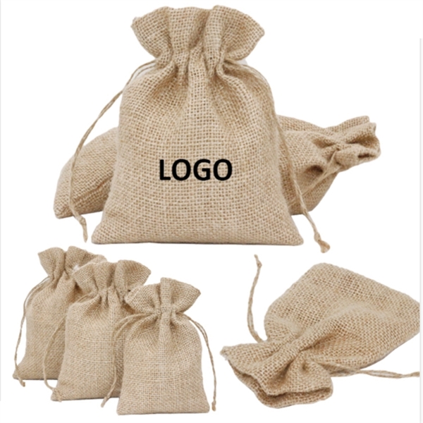 Burlap Drawstring Bag Pouch - Burlap Drawstring Bag Pouch - Image 0 of 1