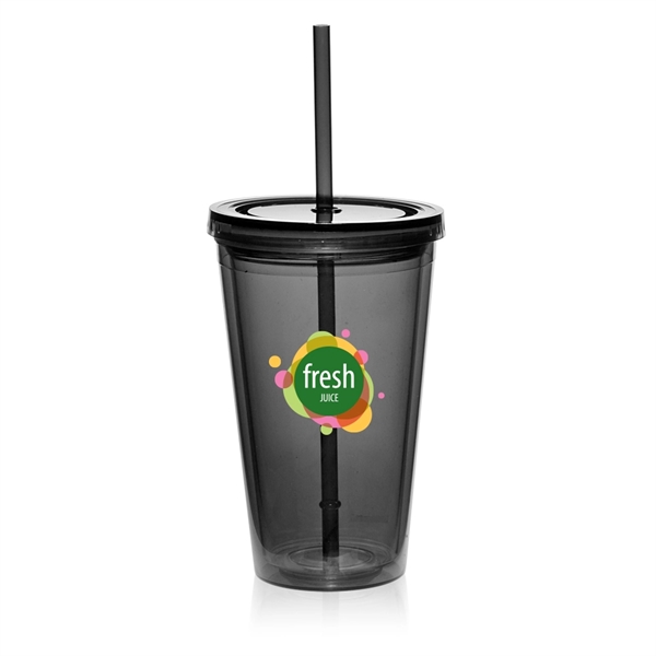 16 oz. Double Wall Acrylic Tumbler With Straw - 16 oz. Double Wall Acrylic Tumbler With Straw - Image 2 of 17