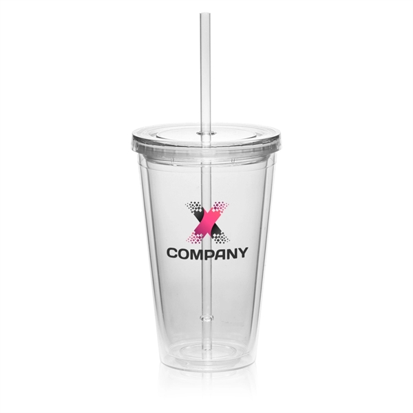 16 oz. Double Wall Acrylic Tumbler With Straw - 16 oz. Double Wall Acrylic Tumbler With Straw - Image 3 of 17