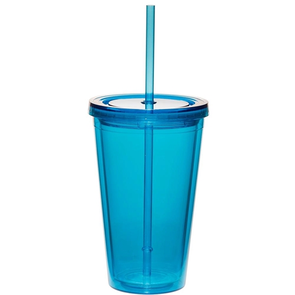 16 oz. Double Wall Acrylic Tumbler With Straw - 16 oz. Double Wall Acrylic Tumbler With Straw - Image 9 of 17