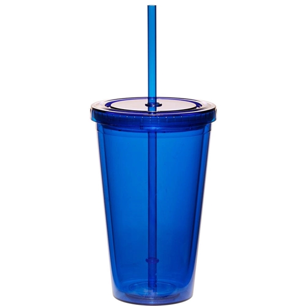 16 oz. Double Wall Acrylic Tumbler With Straw - 16 oz. Double Wall Acrylic Tumbler With Straw - Image 10 of 17