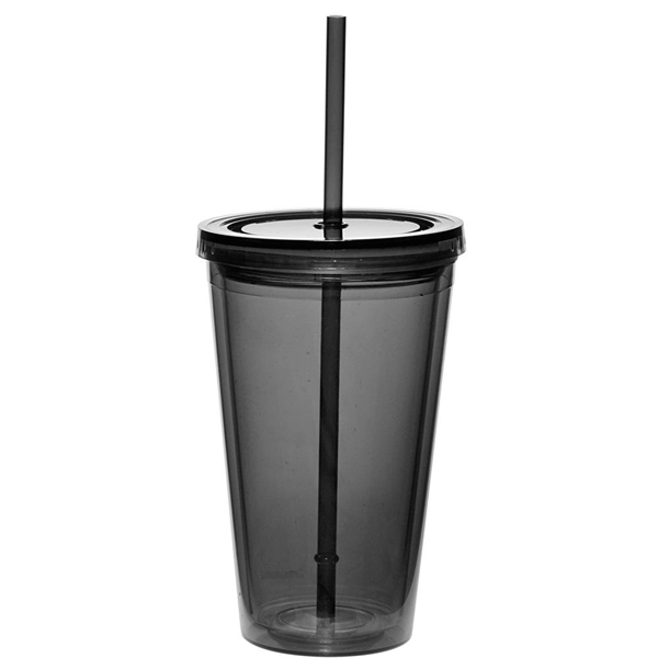 16 oz. Double Wall Acrylic Tumbler With Straw - 16 oz. Double Wall Acrylic Tumbler With Straw - Image 11 of 17