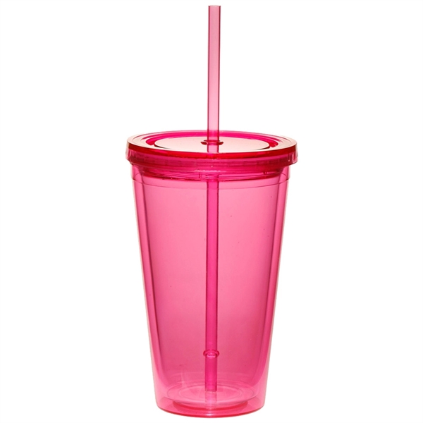 16 oz. Double Wall Acrylic Tumbler With Straw - 16 oz. Double Wall Acrylic Tumbler With Straw - Image 13 of 17