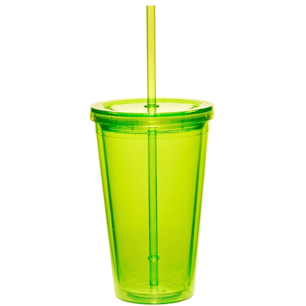 16 oz. Double Wall Acrylic Tumbler With Straw - 16 oz. Double Wall Acrylic Tumbler With Straw - Image 14 of 17
