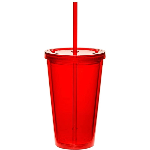 16 oz. Double Wall Acrylic Tumbler With Straw - 16 oz. Double Wall Acrylic Tumbler With Straw - Image 17 of 17