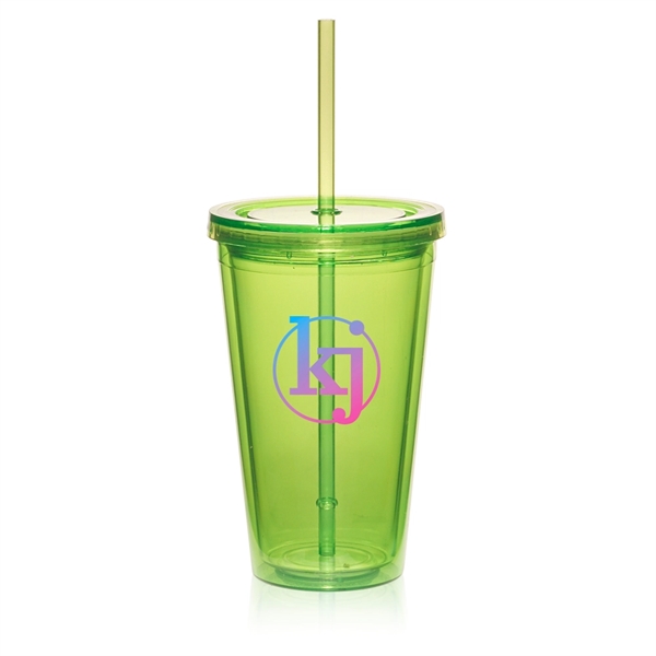 16 oz. Double Wall Acrylic Tumbler With Straw - 16 oz. Double Wall Acrylic Tumbler With Straw - Image 5 of 17