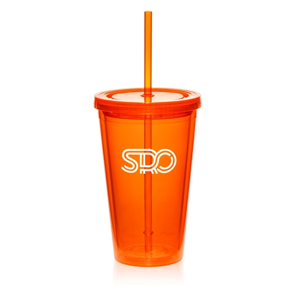 16 oz. Double Wall Acrylic Tumbler With Straw - 16 oz. Double Wall Acrylic Tumbler With Straw - Image 6 of 17