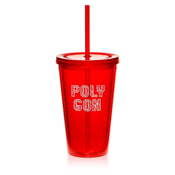 16 oz. Double Wall Acrylic Tumbler With Straw - 16 oz. Double Wall Acrylic Tumbler With Straw - Image 8 of 17