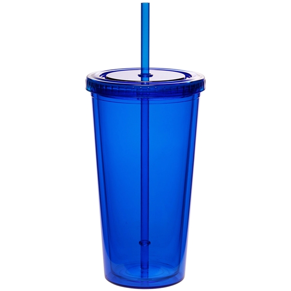 20 oz. Double Wall Acrylic Tumbler With Straw - 20 oz. Double Wall Acrylic Tumbler With Straw - Image 1 of 4