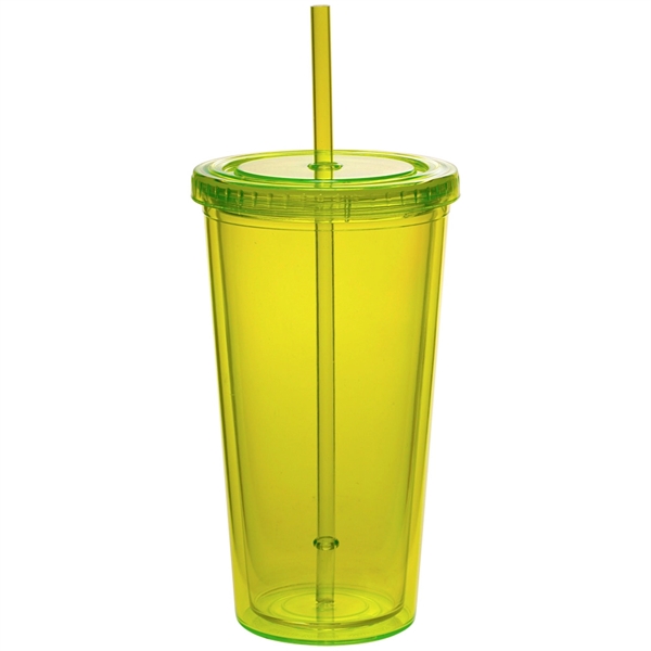 20 oz. Double Wall Acrylic Tumbler With Straw - 20 oz. Double Wall Acrylic Tumbler With Straw - Image 3 of 4