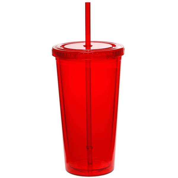 20 oz. Double Wall Acrylic Tumbler With Straw - 20 oz. Double Wall Acrylic Tumbler With Straw - Image 4 of 4