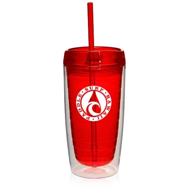 16 oz. Double Wall Acrylic Tumblers With Straw - 16 oz. Double Wall Acrylic Tumblers With Straw - Image 1 of 16
