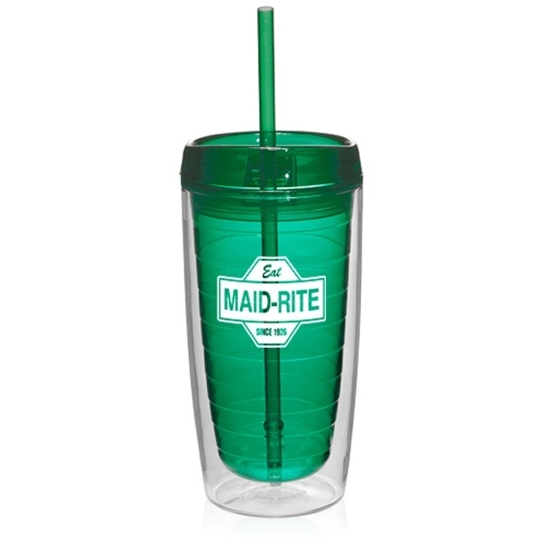16 oz. Double Wall Acrylic Tumblers With Straw - 16 oz. Double Wall Acrylic Tumblers With Straw - Image 5 of 16