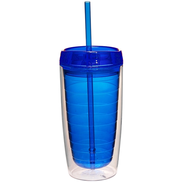 16 oz. Double Wall Acrylic Tumblers With Straw - 16 oz. Double Wall Acrylic Tumblers With Straw - Image 9 of 16