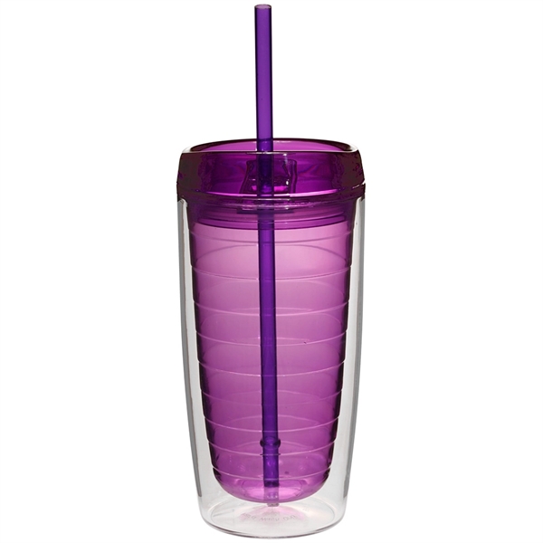 16 oz. Double Wall Acrylic Tumblers With Straw - 16 oz. Double Wall Acrylic Tumblers With Straw - Image 15 of 16
