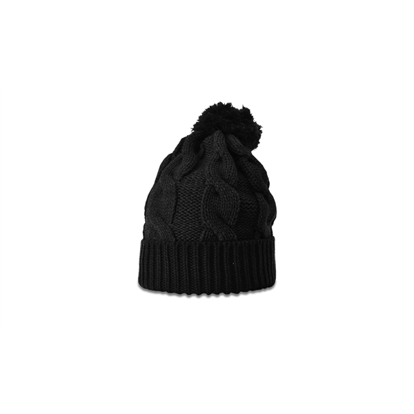 Chunk Twist Knit Beanie with Cuff - Chunk Twist Knit Beanie with Cuff - Image 10 of 22