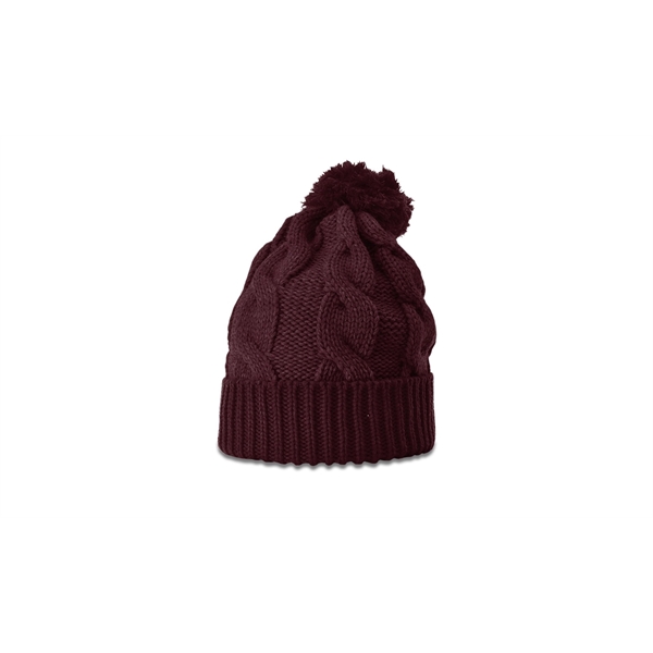 Chunk Twist Knit Beanie with Cuff - Chunk Twist Knit Beanie with Cuff - Image 9 of 22