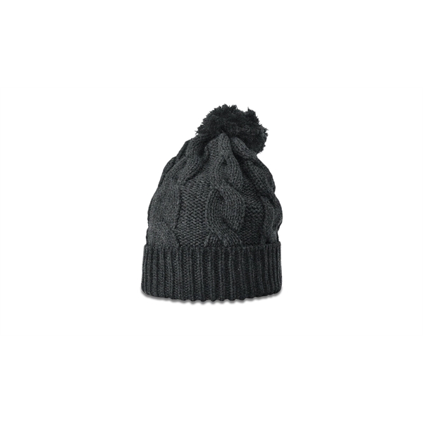 Chunk Twist Knit Beanie with Cuff - Chunk Twist Knit Beanie with Cuff - Image 11 of 22