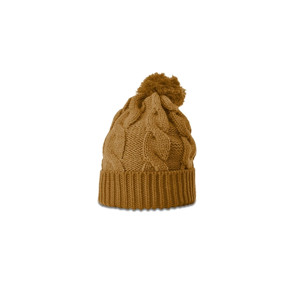 Chunk Twist Knit Beanie with Cuff - Chunk Twist Knit Beanie with Cuff - Image 12 of 22