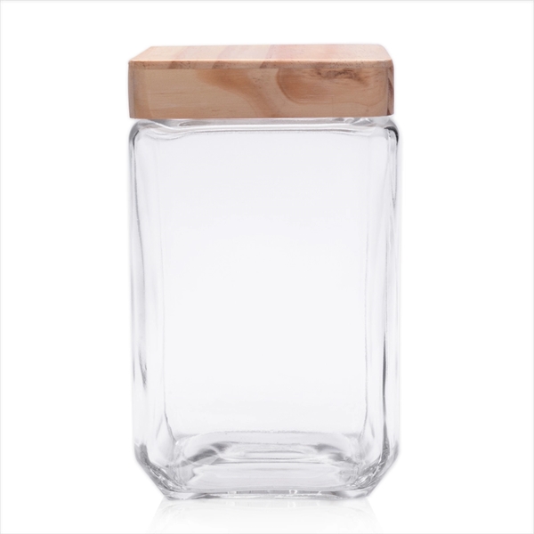 54 oz. Glass Candy Jar with Wooden Lid - 54 oz. Glass Candy Jar with Wooden Lid - Image 2 of 14