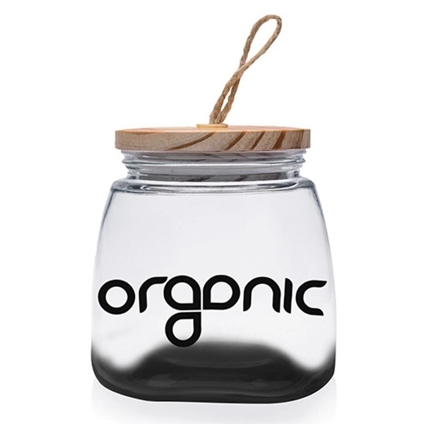 64 oz. Glass Candy Jars with Suction Wooden Lid - 64 oz. Glass Candy Jars with Suction Wooden Lid - Image 3 of 14