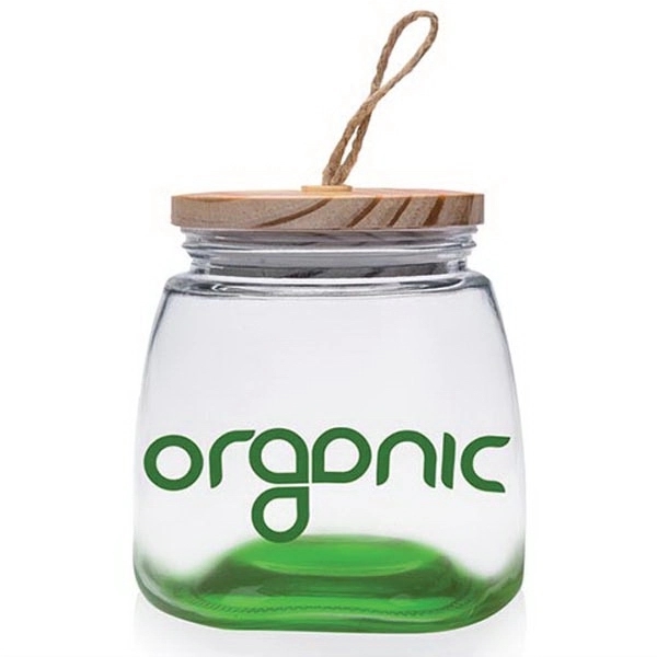 64 oz. Glass Candy Jars with Suction Wooden Lid - 64 oz. Glass Candy Jars with Suction Wooden Lid - Image 7 of 14