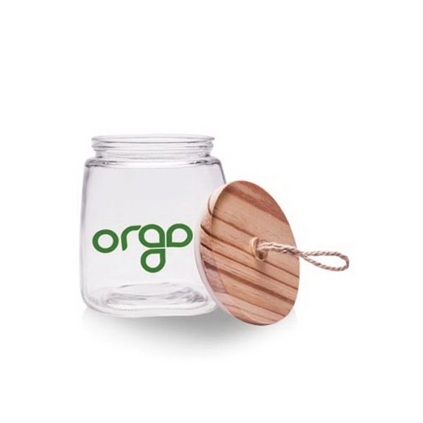 64 oz. Glass Candy Jars with Suction Wooden Lid - 64 oz. Glass Candy Jars with Suction Wooden Lid - Image 1 of 14