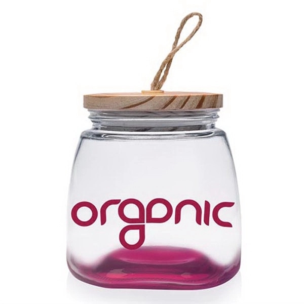 64 oz. Glass Candy Jars with Suction Wooden Lid - 64 oz. Glass Candy Jars with Suction Wooden Lid - Image 9 of 14