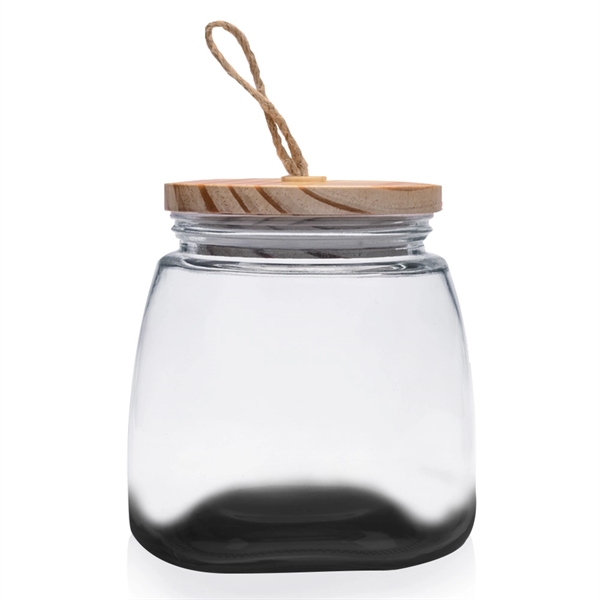 64 oz. Glass Candy Jars with Suction Wooden Lid - 64 oz. Glass Candy Jars with Suction Wooden Lid - Image 4 of 14