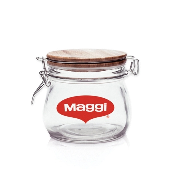 16 oz Glass Candy Jars with Wire Wooden Lids - 16 oz Glass Candy Jars with Wire Wooden Lids - Image 0 of 15