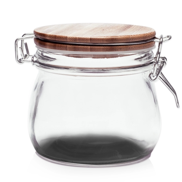 16 oz Glass Candy Jars with Wire Wooden Lids - 16 oz Glass Candy Jars with Wire Wooden Lids - Image 9 of 15