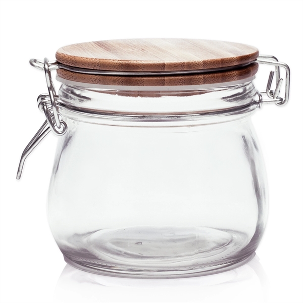 16 oz Glass Candy Jars with Wire Wooden Lids - 16 oz Glass Candy Jars with Wire Wooden Lids - Image 11 of 15