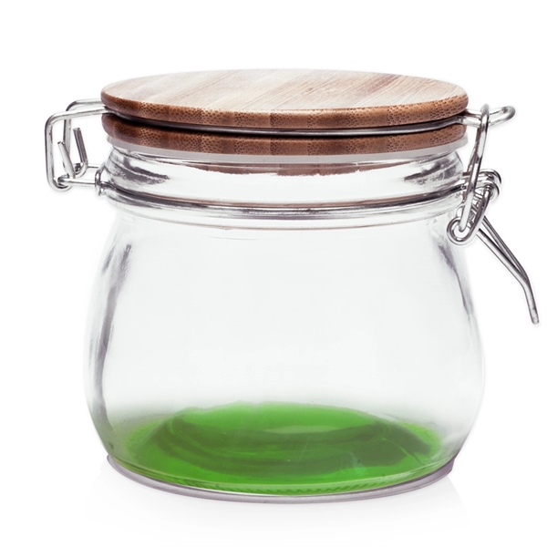 16 oz Glass Candy Jars with Wire Wooden Lids - 16 oz Glass Candy Jars with Wire Wooden Lids - Image 12 of 15