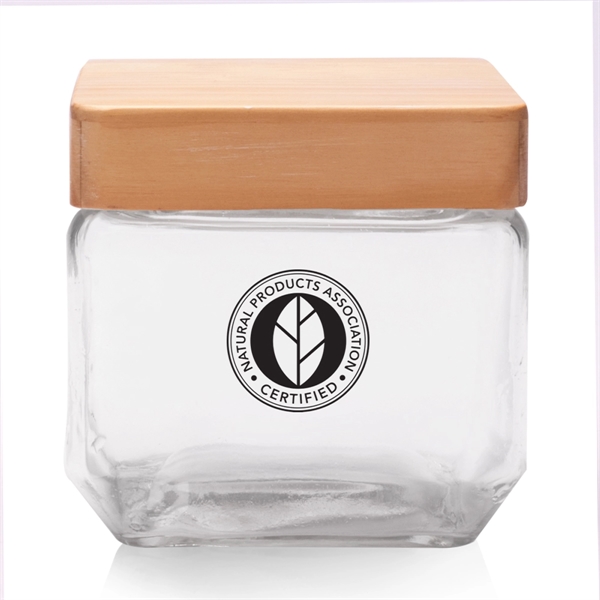 27 oz. Glass Candy Jars with Wooden Lid - 27 oz. Glass Candy Jars with Wooden Lid - Image 0 of 13